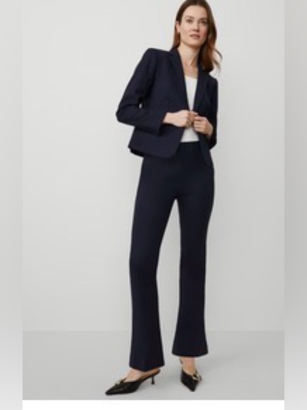 NWT Ann Taylor Trouser in Stretch Cotton Office Dress Pants sz 8